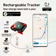 RSH Rechargeable Smart Tag, Compatible With Android Find Hub App (Android Only), Wireless Smart Tracker, Global Positioning Anti-Loss Device, Key Finder, Suitable For Keys, Bags, Wallets, Luggage, Pets, Privacy Protection And Multi-User Sharing - Multicolor - View 2