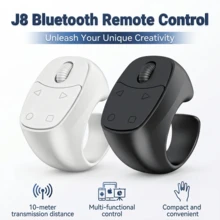 Smart Ring Remote, Bluetooth Page Turner For Reading Apps, Video Scroller, Music Controller, Camera Shutter, Like Button And Volume Control, Built-In 30mAh Battery - View 1