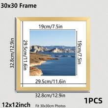 1pc/3pcs/Set 30x30/25x25/20x20cm Multicolor Photo Frames, Exquisite Large Picture Frames For Wall, Portrait Frame For Photo Wall, Picture Frames Collage Wall Decor, Fit 12x12/10x10/8x8-In Pictures, Black/White/Wood Grain/Gold, Classic(No Photo Paper) - Multicolor - View 12