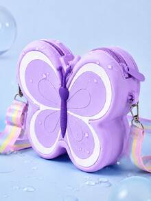 XD New Butterfly-Shaped Silicone Zipper Pouch For Kids, Suitable For Outdoor Use, Can Store Keys, Data Cables, Coins And Rings, Thanksgiving/Valentine's Day/Halloween Birthday Gift Crossbody Bag - Multicolor - View 10