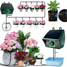Solar Powered Automatic Watering System Kit, Suitable For Indoor & Outdoor, Programmable Compact Design, Auto Drip Irrigation Pump For Indoor/Outdoor, No Need To Worry About Lack Of Water, Auto Shut Off, Suitable For 10-12 Plants - Solar Powered - View 1
