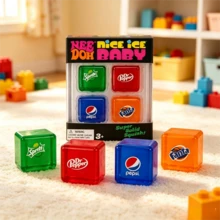 1pc Jelly Transparent Ice Cube Squeeze Toy, Colorful Soda Style Soft Elastic Stress Relief Toy, Adult Emotional Soothing Finger Squeeze Gadget. The Overall Appearance Presents A Clear And Glossy Jelly Texture, Paired With Bright And Saturated Soda Color Scheme, Creating A Refreshing And Eye-Catching Summer Atmosphere, Also A Unique Creative Decoration For The Desktop. Made Of High Elasticity Soft Rubber Material - Multicolor - View 1