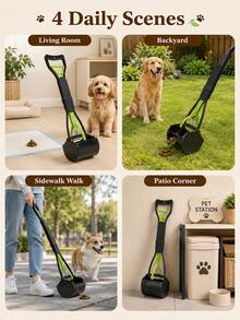 This Foldable Pet Poop Scooper Is Available In Multiple Colors, Allows You To Clean Up Pet Waste Without Bending Over, Frees Your Hands, Suitable For Backyard Lawns, Outdoor Walks And Daily Pet Cleaning - Multicolor - View 7