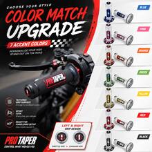 Universal Motorcycle Replacement Handlebar Grips, PRO Anti-Slip Rubber Throttle Handle Sleeves, Shock Absorbing Mod Accessories Fit Daily Locomotive & Off-Road Dirt Bike Riding - A - View 1
