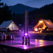 1pc High Power LED Flashlight, USB Rechargeable, Powerful Tactical Flashlight, Ultra Long Range, Strong Light Illumination, Outdoor Fishing Light - Black - View 10