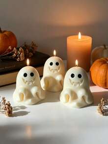 Halloween Spooky Ghost Candle Silicone Mold, Soft And Easy To Demold, Suitable For Candle Making, Especially Scented Candles, DIY Candles, Soap, Halloween Home Decor And Holiday Gift Mold - Ghost Mold - View 5