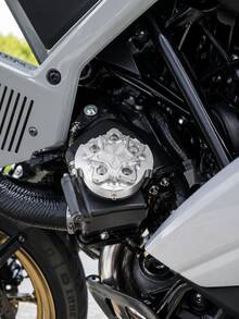 Motorcycle Water Tank Cap Cover, 1pc Universal Full Cnc Aluminum Alloy Radiator Cap Decorative Cover, Anodized Star Design Coolant Tank Lid Cover, Radiator Filler Cap Trim, Motorbike Scooter Modification Accessory For Nmax Aerox Pcx Adv Click - A - View 5