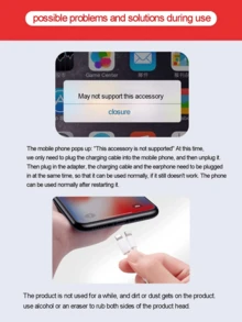 Dual Lightning Charging Earphone Audio Adapter, Dual Lightning Splitter, Compatible With Apple 14/14Pro Max/13/12/11/X/8 Plus - Multicolor - View 3