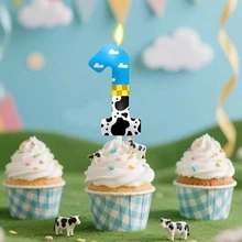 Number 2 Birthday Candle, Cartoon Story Theme Cake Decoration Candle - Birthday Candles - View 2