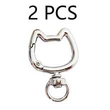 2/3/4pcs Rotating Cat Keychain Zinc Alloy Bag Hardware Spring Clasp Metal Ring Open Spring Loop, Perfect For DIY, Jewelry Metal Keychain Metal Shape Spring Clasp, Outdoor Metal Keychain Key Chain Bag Clip Hook Dog Chain Clasp Suitable For Phone Bag Keychain Hook Clasp Bag Hanging Hook, Handmade DIY Accessories, Halloween, Christmas - Multicolor - View 12