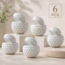 1/3/6pcs Golf Ball Shaped Glass Cups With Lids, Fun Sports Themed Gift For Men, Reusable, Shatter-Resistant, 1.5oz Capacity Each, Suitable For Travel, Holidays, Golf Enthusiasts And Outdoor Camping - Multicolor - View 15