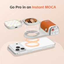COMITOK MOCA Magnetic Phone Camera Grip With Fill Light Wireless Remote Control Ergonomic Handle For IPhone 17 Supports IOS17/18/26 Features 1/4" Screw For Tripod Mounting Ideal For Night Photography Vlogging And Touching Up Makeup On The Go - View 8