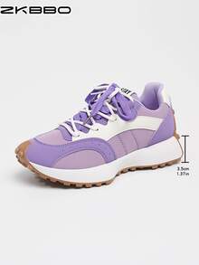 ZKBBO Women's Casual Sports Shoes Retro Comfortable Minimalist All-Season Style Sneakers For Fitness Running Workout Tennis - Purple - View 6