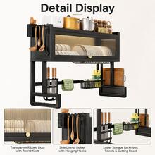 Kitchen Sink Drain Rack, Kitchen Countertop Dust-Proof Storage Rack For Bowls And Plates, Household Chopstick Drain Rack, Black Kitchen Storage Rack - Multicolor - View 8