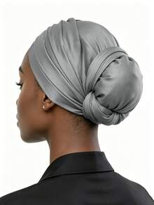 YPGVUO Solid Criss‑Cross Knotted Turban Cap, Breathable Elastic Head Wrap For Hijab Inner & Casual Styling, Nice Holiday Present For Ladies - Multicolor - View 9