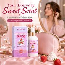 Perfume Feminino Spray Bolo de Morango 100ml, Aroma Doce Frutado Cremoso de Bolo, Fragrância Duradoura, Névoa para Cabelo/Corpo, Sem Álcool, Tamanho de Viagem 3.38FL.0Z, Adequado para Uso Diário/Férias/Festa, Presente Ideal para Namorada e Mãe/Presente de Aniversário/Presente do Dia das Mães - Champanhe de morango - Visão 11