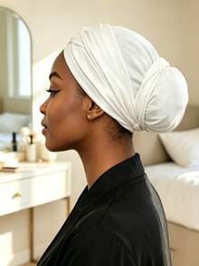 YPGVUO Solid Criss‑Cross Knotted Turban Cap, Breathable Elastic Head Wrap For Hijab Inner & Casual Styling, Nice Holiday Present For Ladies - Multicolor - View 4