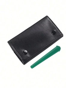 Premium Faux Suede Cigarette Case - Unisex, Multi-Compartment Design, Soft Pockets, Secure Zipper Closure, Metal Clasp, Smoking Accessory | Fashionable Faux Leather Case | Metal Clasp, Cigarette Clip, Leather Hand-Rolled Cigarette Pouch,Travel,Fathers Day Gift - Multicolor - View 18