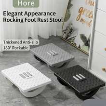 Ergonomic Under-Desk 180° Rocking Footrest, Anti-Fidget Roller Massage Foot Pad With Acupressure Massage Bumps And Comfortable Cushion, Relieves Stress And Corrects Sitting Posture, Suitable For Office, Home, Gaming, Travel And Wheelchair Use, Portable Office Accessory, Non-Slip Base, Random Color, Office Rest Support Tool - Random Styles - View 2