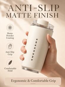 SMEGGEMS Cold Drink Cup, Cup, Fashion Coffee Mug Stainless Steel Travel Water Bottle Insulated 240ml Cup, Stainless Steel Vacuum Cup, Leak-Proof Reusable Double-Wall Coffee Cup - Below 0.5L - View 8