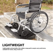 2PCS Kerb Ramps 7cm Height,  Curb Ramp For Cars, Heavy Duty Threshold Ramp For Wheelchairs, Rubber Curb Ram For Driveway, Mobility Scooter/Step,(50x27x7cm) X2 - Black - View 8