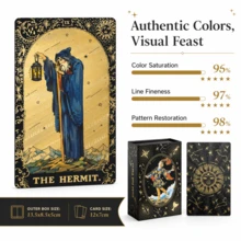1pc High Quality Beginner Tarot Card Learning Booklet With Meaning Keywords, Zodiac Tarot Card Table Toy Anime 7X12cm/4.7*2.7in, Party Game, Halloween Gift, Christmas Gift - Black - View 5