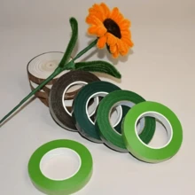 3/6/12入 紙膠帶皺紋紙 DIY 手作材料 花束花環花藝綠色花藝膠帶 玫瑰網格花卉包裝 - 彩色 - 查看 7