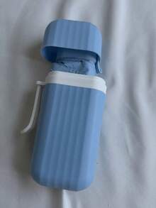 Ultra-Lightweight Portable Capsule Mini 5-Fold Sun Umbrella, UV Protection - Baby Blue - View 23