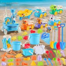 1 Set Beach Toy Set With Sand Cart, Sand Shovel, Sand Mold, Sand Sifter, Suitable For Outdoor Sand Play And Water Activities, Parent-Child Interaction, Christmas And Halloween Gift, Random Accessory Colors - Multicolor - View 3