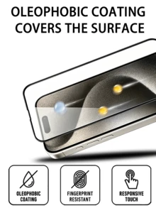 4pcs 17 Pro Max 16 Pro Max 15 Pro Max 16Plus 15Plus 14 13 12 11 Pro Max 13Mini 12Mini Xs Max XR 8 7 6 8Plus 7Plus 6Plus Se3 Se2 Screen Protector, Tempered Glass HD High Definition 9H Hardness Shatterproof, Anti-Fingerprint Anti-Scratch, Vacuum Adhesion Bubble-Free Easy Installation, Full Coverage - Clear - View 4