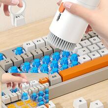20-In-1 Multifunctional Keyboard Cleaning Brush, Keyboard/Screen/Camera/Earphone Cleaning Tool Set, Includes Keycap Puller + Switch Puller + Brush + Air Blower + Cleaning Solution, Essential Cleaning Tools For Daily Life/Work - Multicolor - View 6