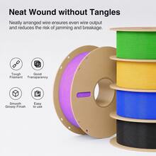250g/捲 高精度 1.75mm PLA 3D列印耗材，精度 ±0.02mm，列印表面光滑，無氣泡/結塊，不導電，塑膠材質，適用於創客工具，擠出順暢，乾淨 - 綠色 - 查看 6