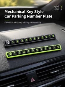 Car Temporary Parking Phone Number Plate Car Number Plate Parking Car Interior Sticker Move Car Phone Number Parking Plate - A - View 2