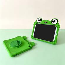 1pc Cute Frog Silicone Protective Case Compatible With Ipad 11 (A16), 7/8/9, 2022 Apple Air 5/4/3, 9th Gen 10.2, Pro 11, 2024 Mini 7, New Air 6, A7/8/9 - Green - View 4