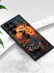 1pc Halloween Night Witch Bat Phone Case Protective Cover Black TPU Soft Shell Wear-Resistant Shockproof Full Coverage Compatible With Huawei Honor Galaxy A04e/A05s/A13/A14/A15/A34/A35/A50/A52/A53/A54/S21/S22/S23/S24/S25/S25Ultra/S25 FE/S26/S26PLUS/S26ULTRA/S26 EDGE/ 6A/7A/8A/ 12T/13T/14T[International Version Non-Local Version] - Black - View 4