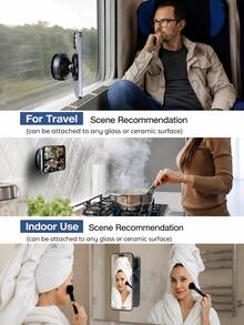 360° Rotating Magnetic Car Phone Holder, Adjustable Vacuum Magnetic Phone Mount, Rotating Vacuum Suction Cup No Glue Needed, Suitable For Car/Gym/Mirror/Smooth Surface Hands-Free Installation, Compatible With All Smartphones - Multicolor - View 11