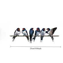2D Flat Acrylic Bird Wall Decor, 1pc, Outdoor Fence Branch Flower Arrangement, Swallow Acrylic Art Hanging Ornament, Suitable For Yard, Garden, Patio And Other Scenes, Gift For Bird Lovers, 2D Flat - A - View 6