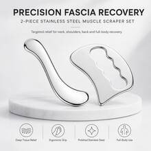 Stainless Steel Fascia Tool Set, Fascia Gua Sha Tool Set, Muscle Gua Sha Tool, Gua Sha Tool, Handheld Massage Tool, Fascia Tool, Deep Tissue Massage Tool, Neck, Shoulder, Back, Arm And Leg Massage Body Massage Tool, Home SPA Use - Multicolor - View 8