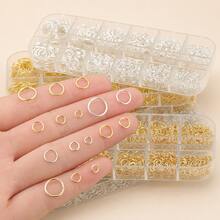 900pcs/Box DIY Jewelry Connector Rings, Includes Various Sizes Of Open Rings, Closed Rings, Overlap Rings, High-Low Rings, Single Rings, Open Rings, Connector Rings, Flat Rings, Round Open Rings, Pendant Rings, Jewelry Rings, O-Shaped Rings Compatible With Lobster Clasps, Suitable For DIY Jewelry Making, Beading, Rope Connection, Bag And Keychain Accessories. - Jump Ring - View 2
