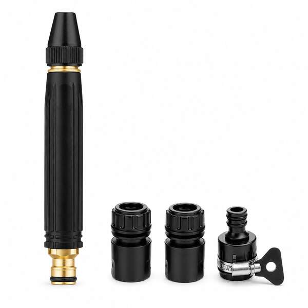 Adjustable High-Pressure Hose Nozzle With Quick Connectors