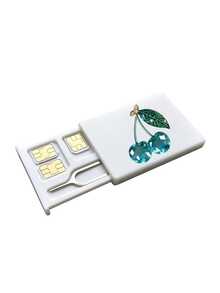 Crystal Cherry Print Card Holder, SIM Card Pin Slot, Comes With SIM Card Pin. Cherry Print Portable SIM Card Storage Box, Phone Card Holder, SIM Card And SD Card Storage Box, Travel Storage Box, Compact And Lightweight, Anti-Loss And Durable, Anti-Drop And Durable, Suitable For Smartphones, Tablets And Other Devices, Can Store SIM Card/SIM Card Pin, Ideal Choice For Storing Backup SIM Card When Changing Phone Number, Also A Great Gift. - Multicolor - View 15