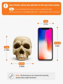 1pc Gothic Skull Incense Burner For Incense Cones Vintage Spooky Halloween Home Room Desktop Tabletop Decor Aromatherapy Meditation Office Gift - Skull Incense Burner - View 7