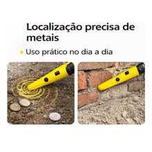 Detector De Metais Portátil Tipo Pointer com Gancho e Capa - Amarelo - Visão 6