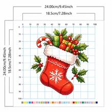 4 Styles Christmas Theme 11CT Cross Stitch Material Kit Christmas Stocking/Candle/Gingerbread House/Snowman Beginner Friendly Zero-Based Handmade DIY Embroidery Kit Home Decor Holiday Gift - Multicolor - View 3