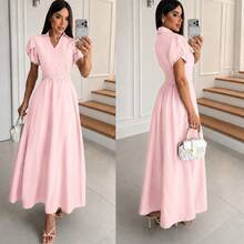 Women Long Dresses - Baby Pink - View 3