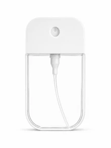 Porta Perfume Portatil Recarregavel 50ml Frasco Spray De Bolso Card Cartao Mini Borrifador Viagem Bolsa - Branco/Transparente - Visão 8