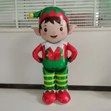 60 Inch Standing Christmas Elf Balloon, Bottom Decorated With Christmas Green Elf Pattern, Suitable For Christmas Celebration, Home Display, Holiday Decoration, Perfect Holiday Gift - 60-inch Standing Christmas Elf - View 4
