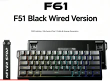 EWEADN F61 Wireless Mechanical Feel FPS Gaming Keyboard, Three-Mode, Compact And Portable - View 9