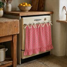 1pc Plaid Ruffle Half Curtain Oven Skirt, Country Style Kitchen Appliance Dust Cover & Apron, Suitable For Oven, Dishwasher And Washing Machine, Kitchen Decor (Size 76*54cm) - Ruffled Edge - View 16