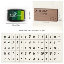 70件/組精緻木製印章，含大寫和小寫字母，創意信封、賀卡與筆記本裝飾木製印章，送給朋友的特別禮物 - A - 查看 15